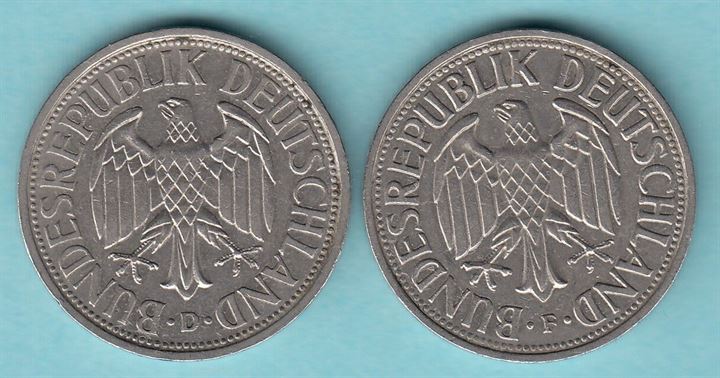 Tyskland 1951D + F
